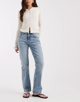 ASOS DESIGN ASOS DESIGN low rise slim flare jeans in light tint-Blue