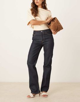 ASOS DESIGN ASOS DESIGN low rise slim straight jeans in inky wash-Blue