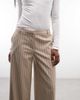 ASOS DESIGN ASOS DESIGN low rise wide leg pants in striped print-No color - 3