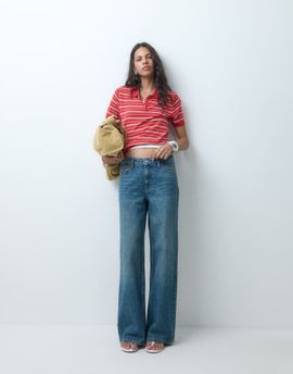 ASOS DESIGN ASOS DESIGN low waist wide leg jeans in dark mid blue