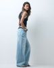 ASOS DESIGN ASOS DESIGN low wide leg jean in light bleach wash-Blue - 1