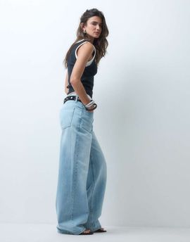 ASOS DESIGN ASOS DESIGN low wide leg jean in light bleach wash-Blue