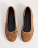 ASOS DESIGN ASOS DESIGN Lowell premium suede woven ballet flats in tan-Brown - 2