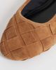 ASOS DESIGN ASOS DESIGN Lowell premium suede woven ballet flats in tan-Brown - 3