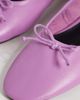ASOS DESIGN ASOS DESIGN Lucian premium bow detail ballet flats in lilac leather-Purple - 4