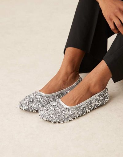 ASOS DESIGN ASOS DESIGN Lucid sequin ballet flats in silver