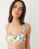 ASOS DESIGN ASOS DESIGN Luna Mirissa scoop neck crop bikini top in tropical print-Multi - 2