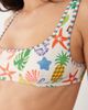 ASOS DESIGN ASOS DESIGN Luna Mirissa scoop neck crop bikini top in tropical print-Multi - 3