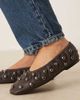 ASOS DESIGN ASOS DESIGN Lyle premium studded scrunch ballet flats in brown leather - 3