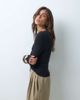 ASOS DESIGN ASOS DESIGN lyocell blend boat neck long sleeve top in black - 3