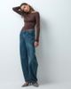 ASOS DESIGN ASOS DESIGN lyocell blend boat neck long sleeve top in chocolate-Brown - 3