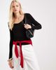 ASOS DESIGN ASOS DESIGN lyocell blend v-neck long sleeve top in black - 2