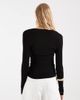 ASOS DESIGN ASOS DESIGN lyocell blend v-neck long sleeve top in black - 4