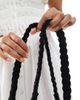 ASOS DESIGN ASOS DESIGN macrame tote bag with twist handle in black - 3