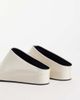 ASOS DESIGN ASOS DESIGN Maeve premium leather concealed wedge mules in off white - 3