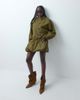 ASOS DESIGN ASOS DESIGN mandarin collar bubble dress in khaki-Green - 1