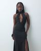 ASOS DESIGN ASOS DESIGN mandarin collar sleeveless maxi dress with embellished clasp in black - 4