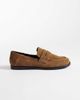 ASOS DESIGN ASOS DESIGN Marble premium suede round toe loafers in tan-Brown - 1