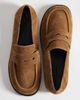 ASOS DESIGN ASOS DESIGN Marble premium suede round toe loafers in tan-Brown - 2