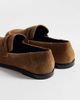 ASOS DESIGN ASOS DESIGN Marble premium suede round toe loafers in tan-Brown - 4
