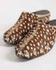 ASOS DESIGN ASOS DESIGN Margo leather studded clog mules in deer print hair on real leather-MULTI - 4