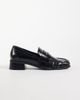 ASOS DESIGN ASOS DESIGN Marisol ruched round toe heeled loafers in black - 1