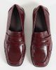 ASOS DESIGN ASOS DESIGN Marisol ruched round toe heeled loafers in burgundy-Red - 3