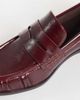 ASOS DESIGN ASOS DESIGN Marisol ruched round toe heeled loafers in burgundy-Red - 4
