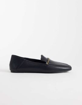 ASOS DESIGN ASOS DESIGN Marlon slim chain loafers in black