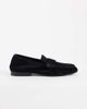 ASOS DESIGN ASOS DESIGN Marlowe softie ruched loafers in black suede - 1