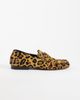 ASOS DESIGN ASOS DESIGN Marlowe softie ruched loafers in leopard hair on real leather-Multi - 1