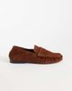 ASOS DESIGN ASOS DESIGN Marlowe softie ruched loafers in rust suede-Brown - 1