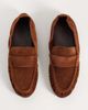 ASOS DESIGN ASOS DESIGN Marlowe softie ruched loafers in rust suede-Brown - 2