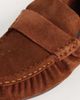 ASOS DESIGN ASOS DESIGN Marlowe softie ruched loafers in rust suede-Brown - 3
