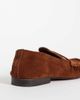 ASOS DESIGN ASOS DESIGN Marlowe softie ruched loafers in rust suede-Brown - 4