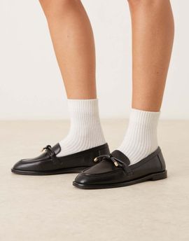 ASOS DESIGN ASOS DESIGN Marquise bow detail loafers in black