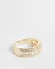 ASOS DESIGN ASOS DESIGN marquise cubic zirconia crystal band ring in gold tone - 1