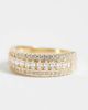 ASOS DESIGN ASOS DESIGN marquise cubic zirconia crystal band ring in gold tone - 3