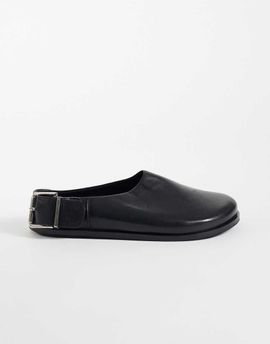 ASOS DESIGN ASOS DESIGN Marshall leather flat mules in black