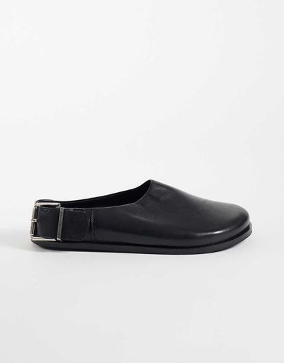 ASOS DESIGN ASOS DESIGN Marshall leather flat mules in black