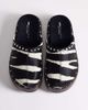 ASOS DESIGN ASOS DESIGN Marvel premium studded footbed mules in hair in real leather with zebra print-Multi - 2