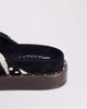ASOS DESIGN ASOS DESIGN Marvel premium studded footbed mules in hair in real leather with zebra print-Multi - 4