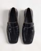 ASOS DESIGN ASOS DESIGN Marvin square toe clean loafers in black leather - 2