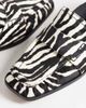 ASOS DESIGN ASOS DESIGN Marvin square toe clean loafers in zebra hair-on-real leather-Multi - 3