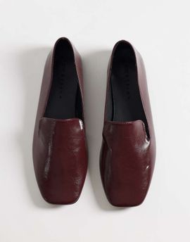 ASOS DESIGN ASOS DESIGN Mason slipper style shoes in burgundy-Red
