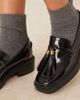ASOS DESIGN ASOS DESIGN Matrix square toe tassel detail loafers in black - 2
