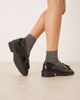 ASOS DESIGN ASOS DESIGN Matrix square toe tassel detail loafers in black - 3