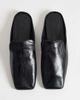 ASOS DESIGN ASOS DESIGN Maude premium slipper mules in black leather - 1