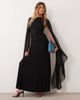 ASOS DESIGN ASOS DESIGN maxi cape mesh dress with draped bodice detail in black - 3
