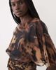 ASOS DESIGN ASOS DESIGN maxi chiffon dress with asym sleeves in dark animal print-MULTI - 4
